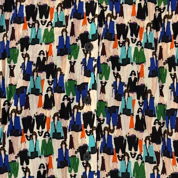 Per Se by Carlisle Patterned Women's Skirt of faces NWOT size 10 - Picture 2 of 4